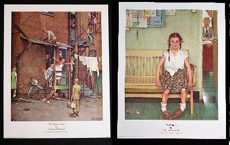 Norman Rockwell Lithograph Collection No.8, Set of 2 pcs