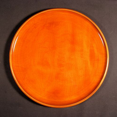 Beautiful Japanese Lacquer Tray, Shunkei Nuri