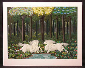 Original Serigraph by Jose Carlos Ramos,  "In Dreams", Ltd Ed